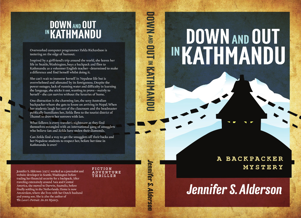 Down and Out in Kathmandu A Backpacker Mystery travel fiction thriller suspense novel smuggling diamonds volunteer book