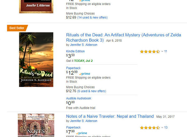 Jennifer S Alderson Rituals of the Dead artifact mystery amateur sleuth historical fiction art crime thriller bestseller