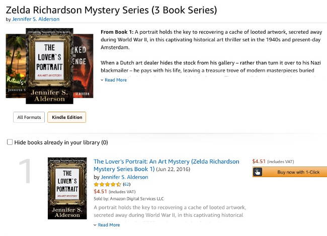 Zelda Richardson Mystery Series, Jennifer S Alderson, amateur sleuth, historical thrillers, WWII, Amsterdam, art theft, art crime, art mysteries